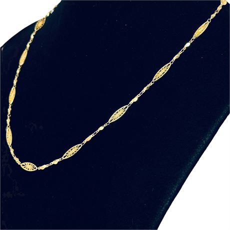 Vintage Avon Gold Town Filigree Chain Necklace