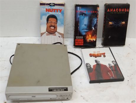 VHS and DVD player