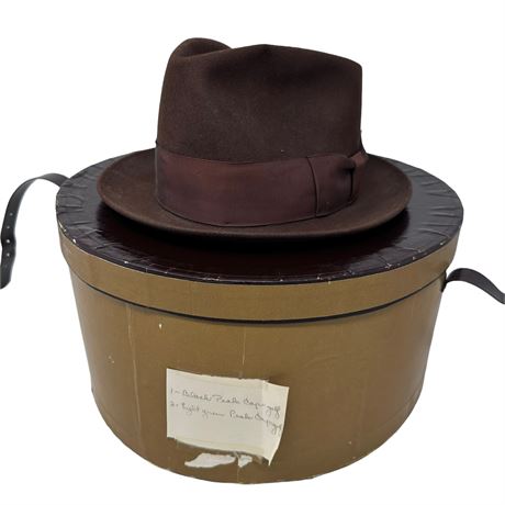 Vintage Knox Fifteen Mens Felt Hat With Box