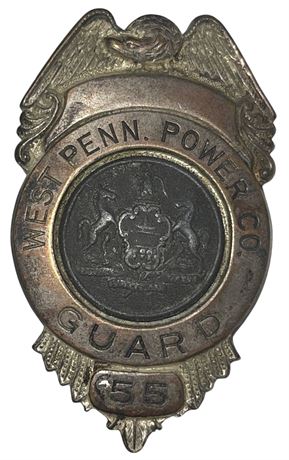 Vintage West Pennsylvania Power (Numbered) Guard Police Badge