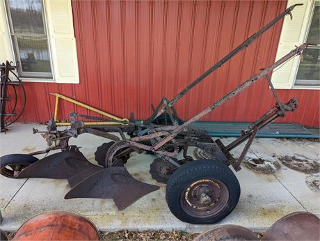 Antique Two Blade Bottom Pull Behind Plow