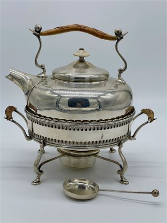 English Sterling Tea Pot on Stand