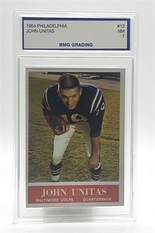1964 Philadelphia John Unitas Colts Topps #12 BMG NM 7 Football Card