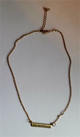 New in pkg Be Brilliant gold tone necklace