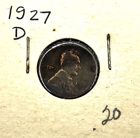 1927 D Lincoln Wheat Penny