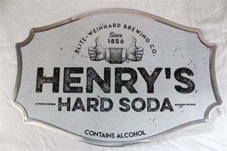 Henry's Hard Soda Metal Sign