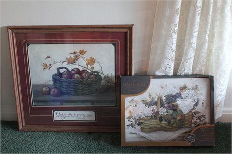 Framed Wall Decor and Pimpernel Placemats Set