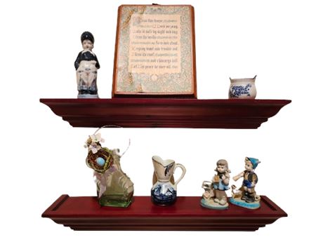 Collectible Figurines and Wall Shelves