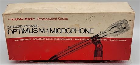 Vintage Realistic Optimus M-1 Microphone W/ Box
