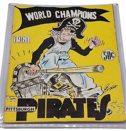 1961 Pittsburgh Pirates Yearbook W/ Protector Sleeve