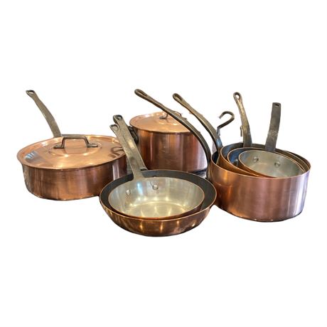 French Copper Cookware Set