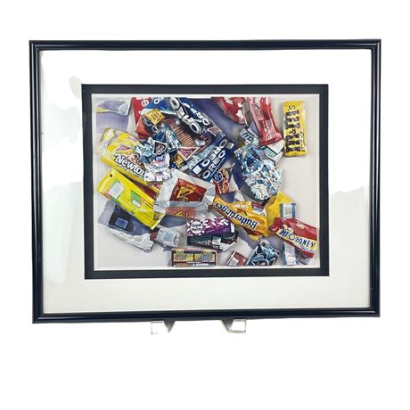 Patrick D Clark 'Candy Wrapper' Three Dimensional Watercolor