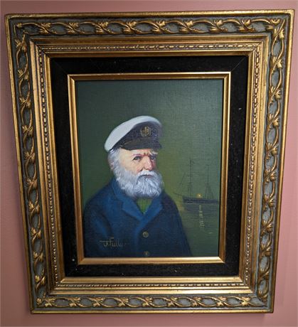 J. Fuller Baillie Oil Portrait of Sea Captain