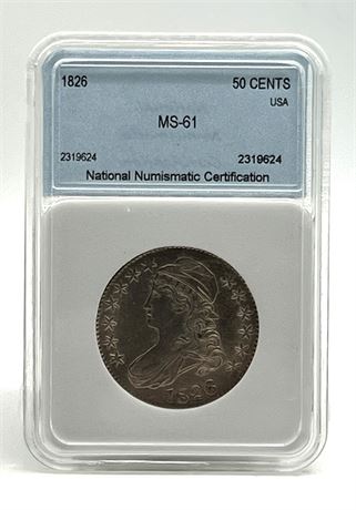1826 Bust Half Dollar NNC MS61