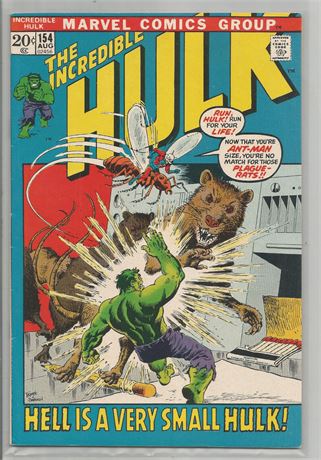 INCREDIBLE HULK # 154 * RE-INTRO ANT-MAN * MARVEL COMICS * 1972