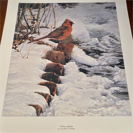 LOT of 8 "Winter Garden" S/N Christopher Warden Art Prints - 22 x 26 1/4"