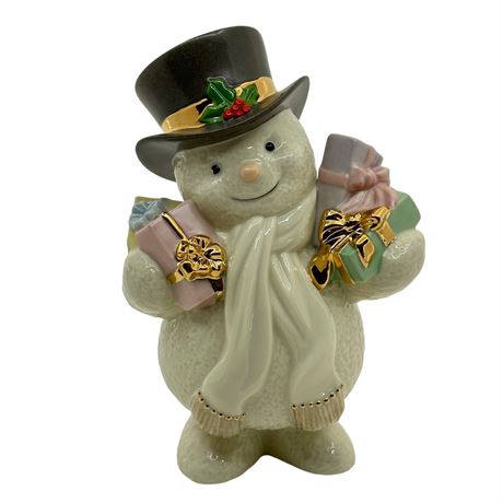 "Special Delivery" Holiday Snowman Figurine by Lenox
