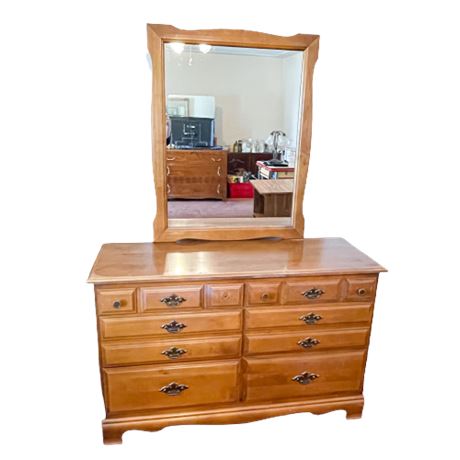 8 Drawer Double Dresser w/ Mirror