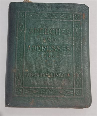 1920 LITTLE LEATHER LIBRARY BOOK Speeches and Addresses ABRAHAM LINCOLN