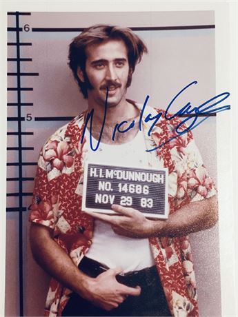 Movie “Raising Arizona” Nicolas Cage Signed 8x10 Photograph
