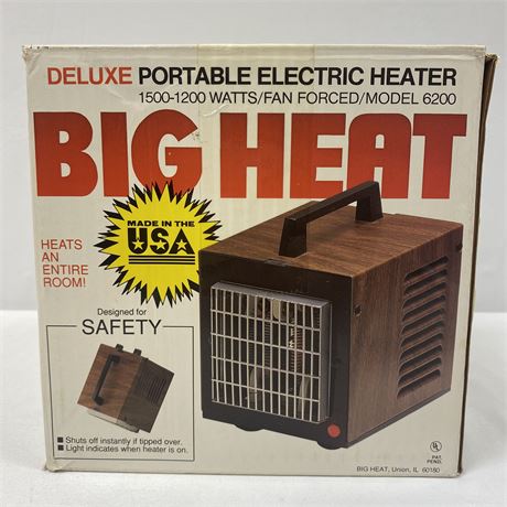 Broan Big Heat Model 6200 Portable Heater in Box