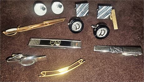 Swank Mens Tie Bars and Cuff Links