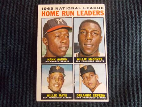 1964 Topps #9 Hank Aaron/Willie Mays/McCovey/Cepeda LL