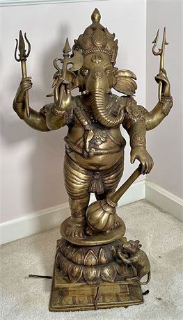 Brass India Ganesha Sculpture