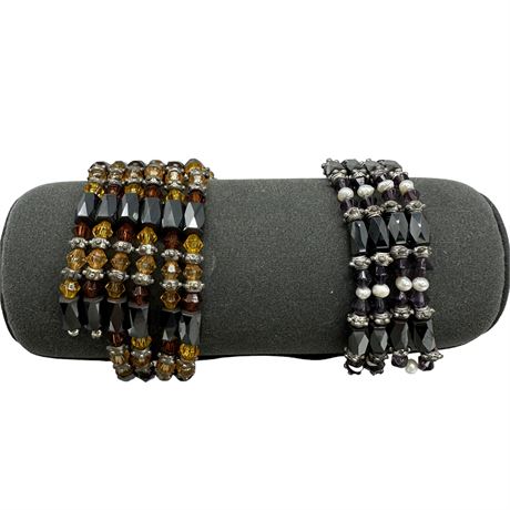 Hematite Magnetic Bead Wrap Bracelets