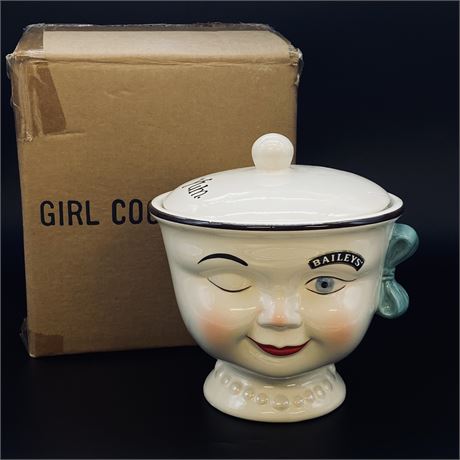 New - Bailey's Limited Edition Winking Girl Cookie Jar