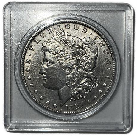1881 US Morgan Silver Dollar Coin