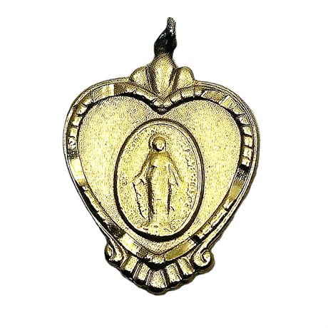 Gold-Toned Virgin Mary Pendant