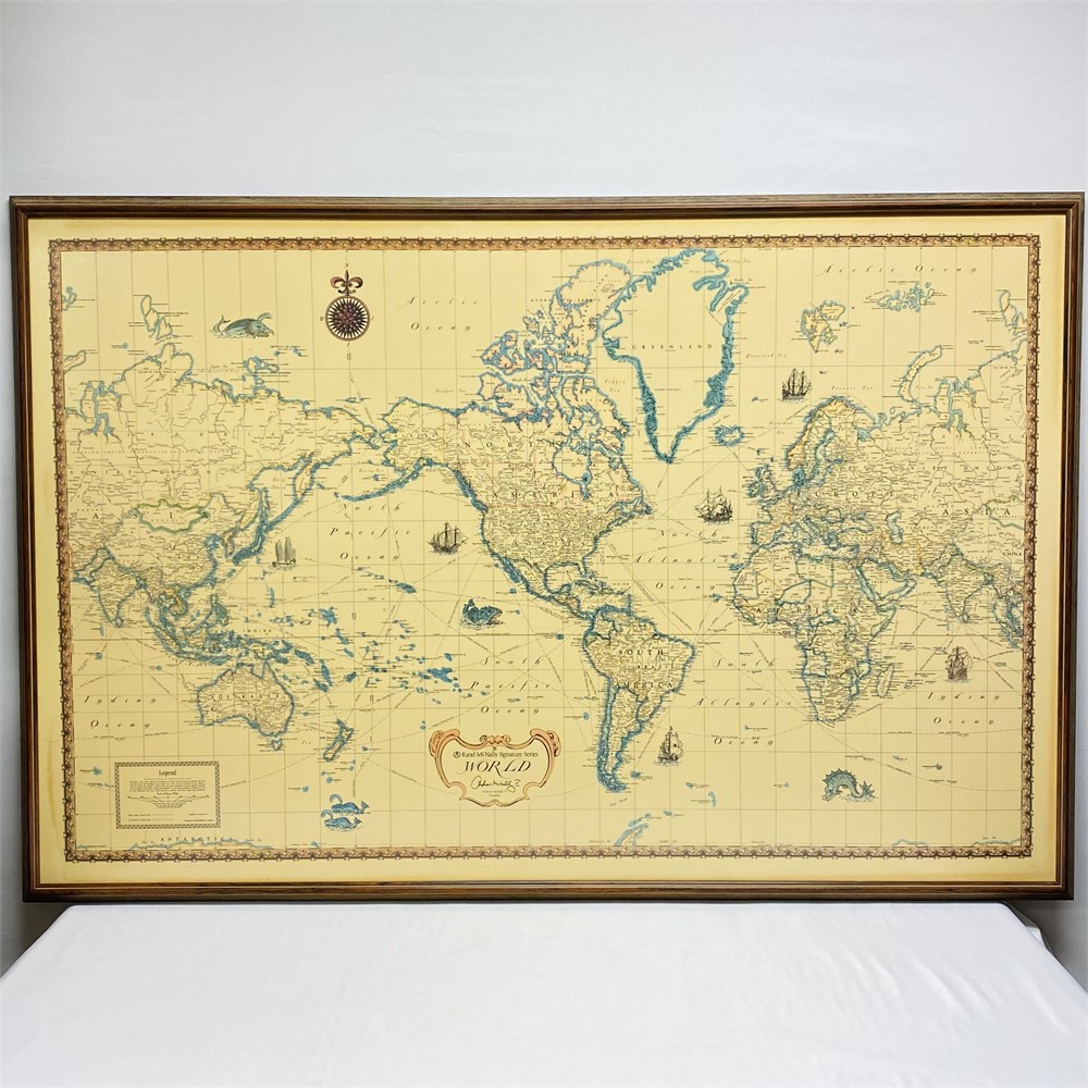 Signature Edition World Framed Wall Map Rand Mcnally 6690