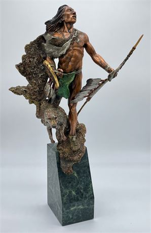 Dan Medina Legends "Hunter's Quest" Bronze Pewter Sculpture