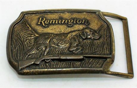 Metal REMINGTON belt buckle Rifle