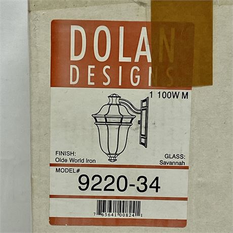 New - Dolan Designs Exterior Lighting Outdoor Wall Sconce