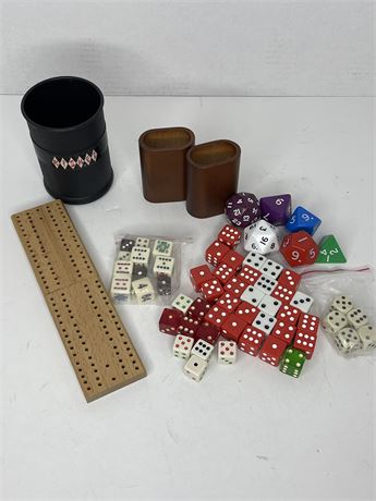 Mixed lot of game dice