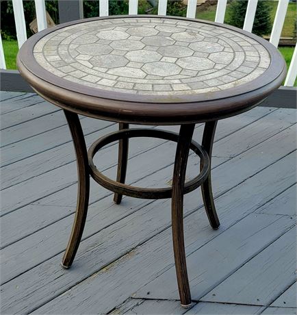 Nice Brown mosaic themed Patio table