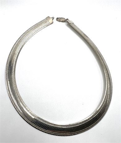 Sterling Silver 17" Thick Chain