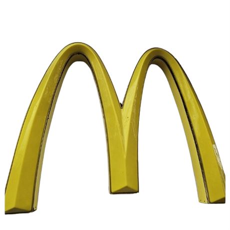 5 FT Vintage McDonald's "M "Sign FIBERGLASS Collectible Restaurant Adv.