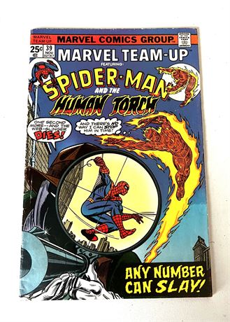 Nov. 1975 Vol. 1 Marvel Comics "SPIDER-MAN and HUMAN TORCH" #39 Comic