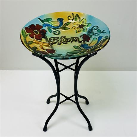 Decorative Glass Plate and Stand