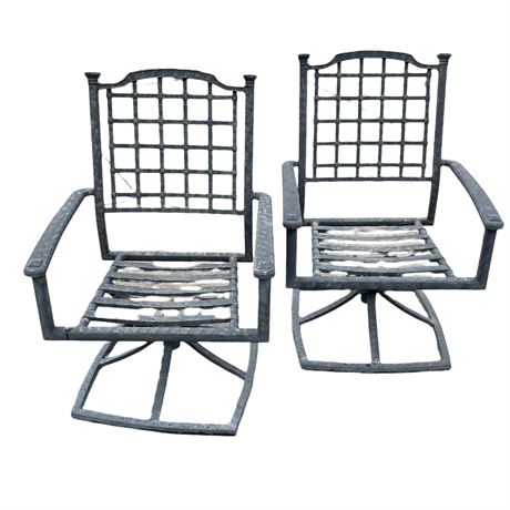 Hampton Bay Outdoor Aluminum Swivel Chairs