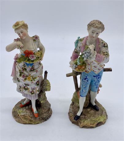 Pair of Capodimonte Style Figurines
