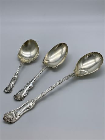 3 Sterling Serving Spoons