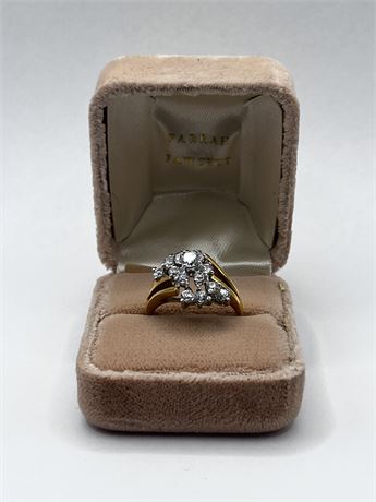 Vintage 14KT HGE Ring size 8 1/2 in Farrah Fawcett Box