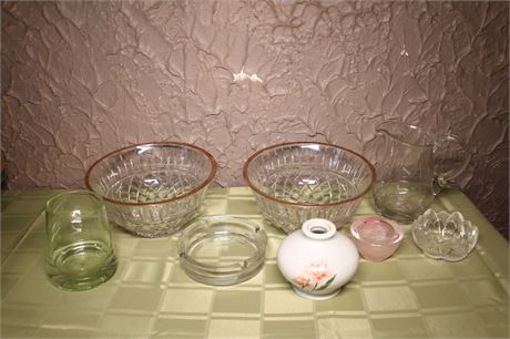 Illusions 24% Full Lead Crystal Bowls, Assorted Glassware, and More