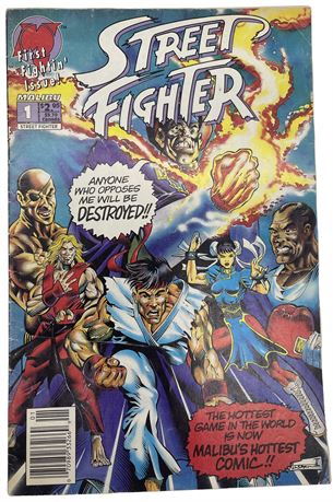 1993 Malibu - Street Fighter #1 - Comic Book