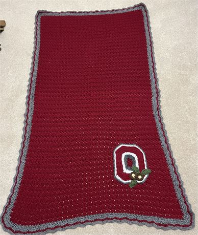 Crocheted OSU lap blanket