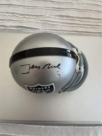 Jerry Rice Signed Raiders Mini Helmet